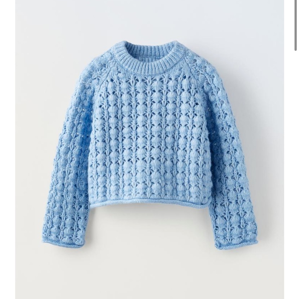 Zara Light Blue Knit Sweater